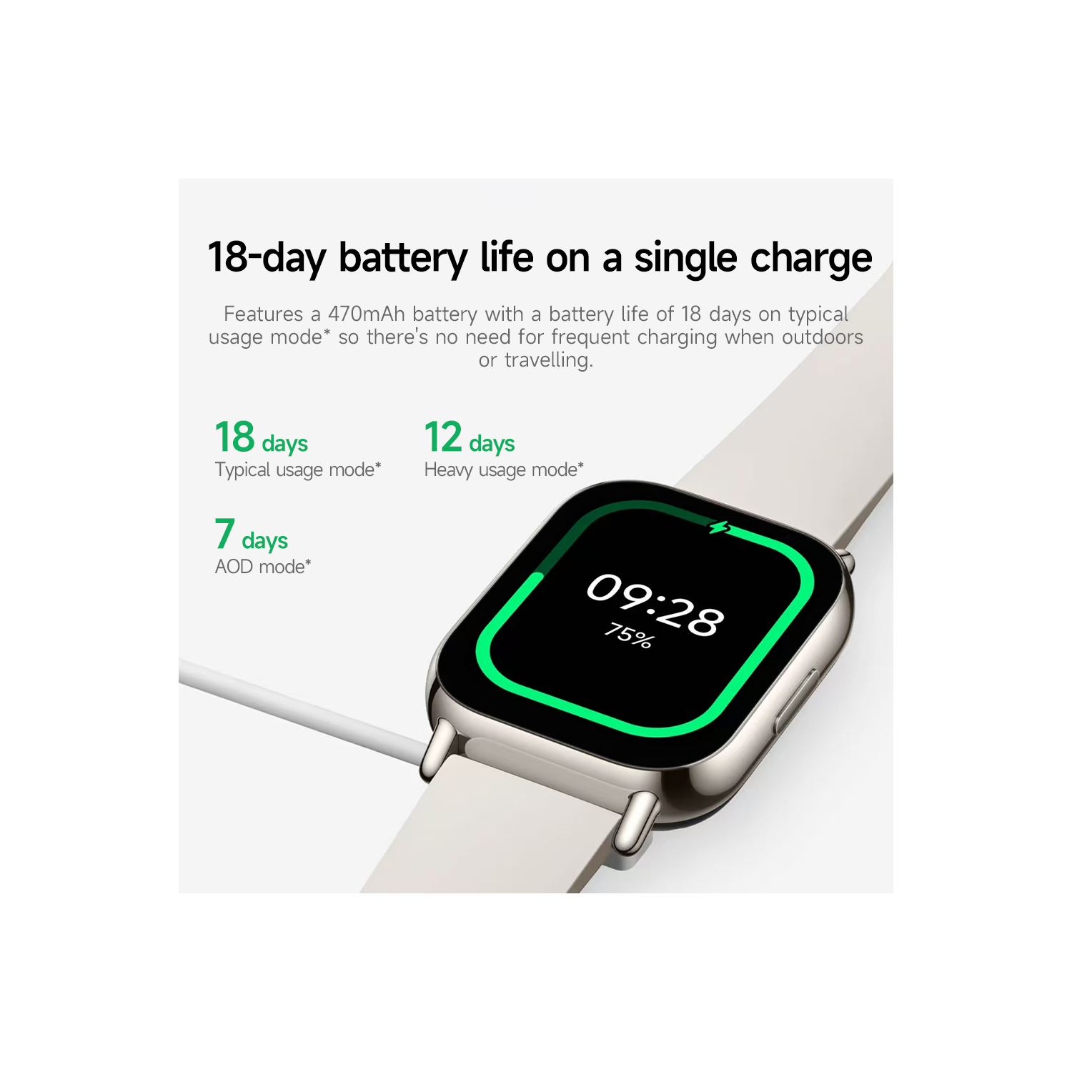 Xiaomi Redmi Watch 5 Lite Smartwatch, 1.96" AMOLED Display, 18-Day Battery, 150+ Sports Modes, 5ATM water resistance, Dual-mic Bluetooth calling, GNSS