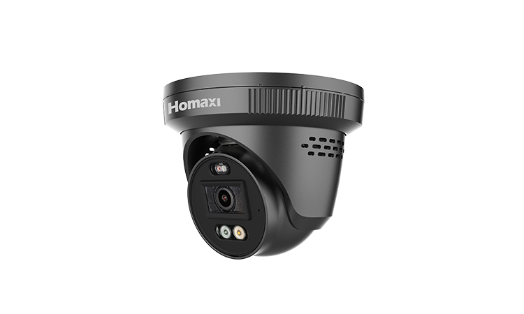 Homaxi 5MP Active detterence Turret Camera IPC4TF2R5-AD-TMSCR(B) (Black)