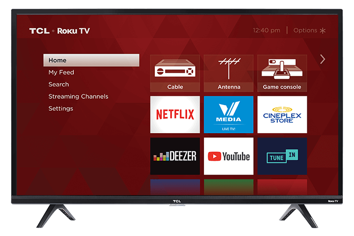 TCL 40” CLASS 3-SERIES FHD LED ROKU SMART TV - 40S325-CA (Certified Refurbished - 90 Days Warranty)
