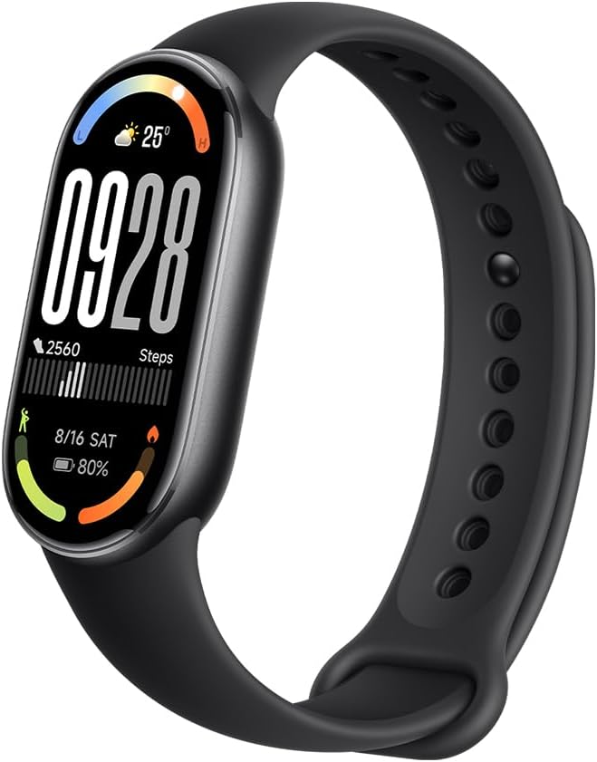 Xiaomi Smart Band 10 Fitness Tracker, 1.7" AMOLED Display, 21-Day Battery Life, 150+ Sports Modes, Heart Rate and Sleep Monitoring, Electronic Compass, 5 ATM Waterproof, 2 Year Warranty