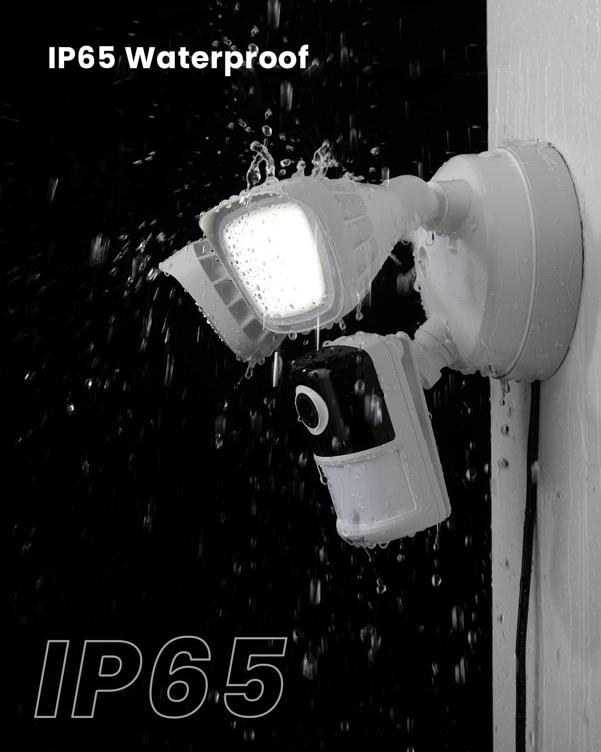 ieGeek Floodlight Security Camera, 2K Outdoor Security Camera w/2600-lumen Light, 2.4G WiFi Wired Flood Light with Motion Sensor, Cloud&Local Storage, 24/7 Recording, Color Night Vision