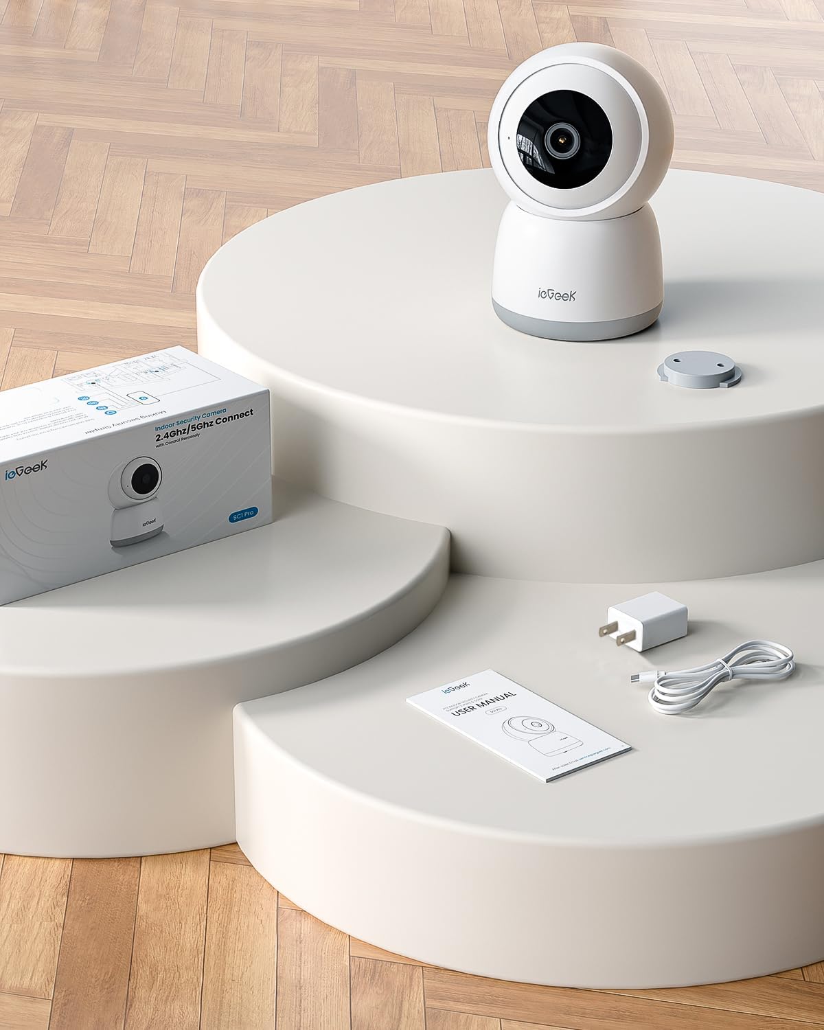 ieGeek 5MP Indoor Security WiFi Baby Monitor Pet Camera