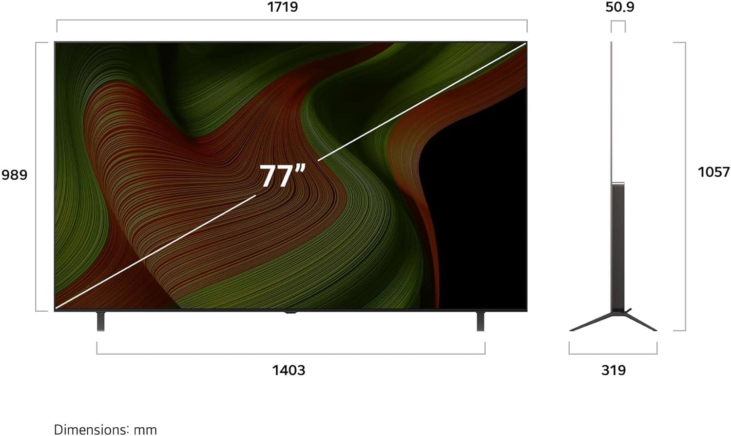 LG 77" B5 4K UHD OLED Smart TV - 2025 Model (Six Months Warranty)