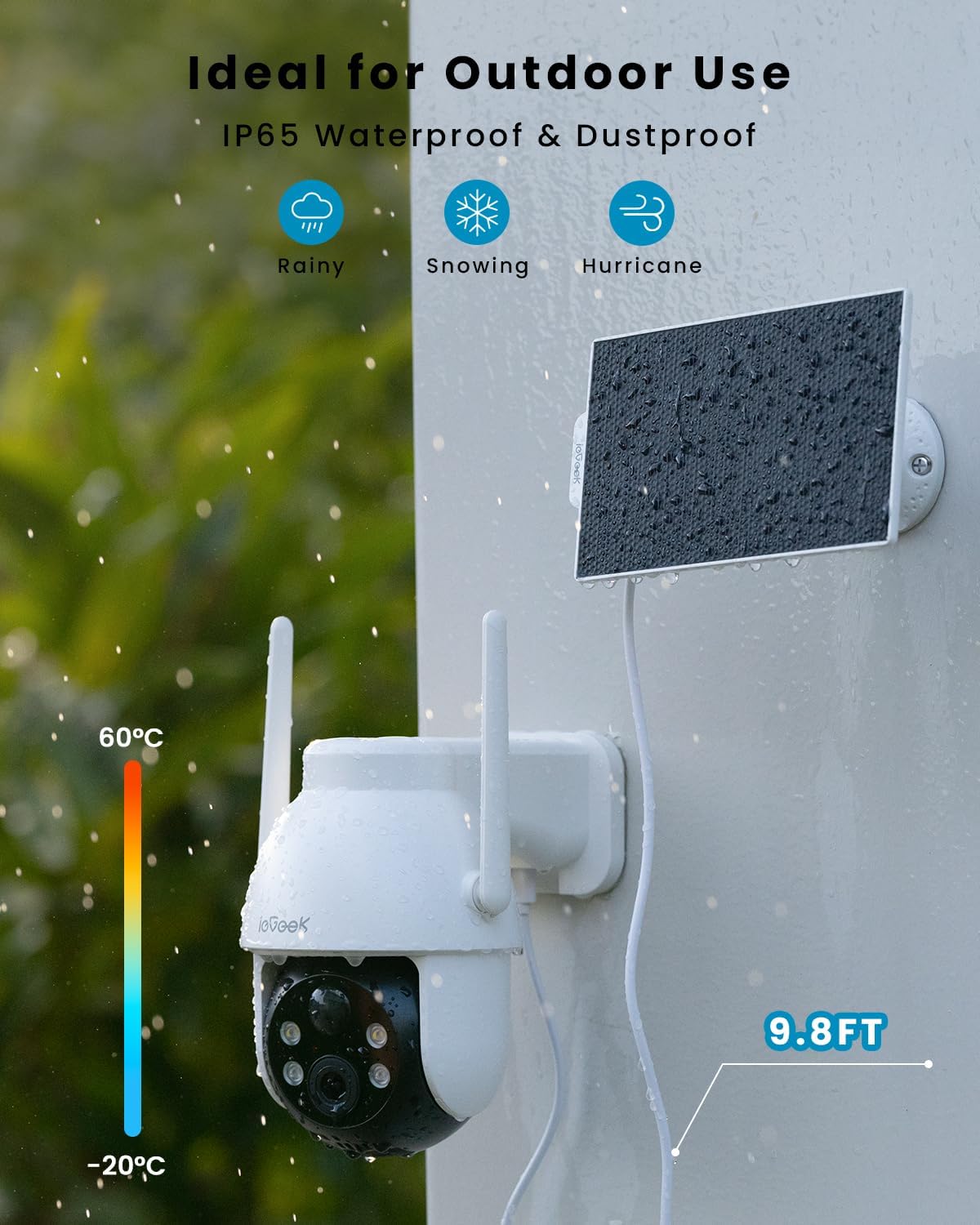 ieGeek Security Cameras Wireless Outdoor-Solar Battery Powered Camer