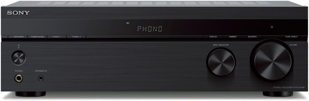 Sony STR-DH190 2.0 Bluetooth, A/B Speaker, Stereo Receiver (Refurbished - 90 Days Warranty)