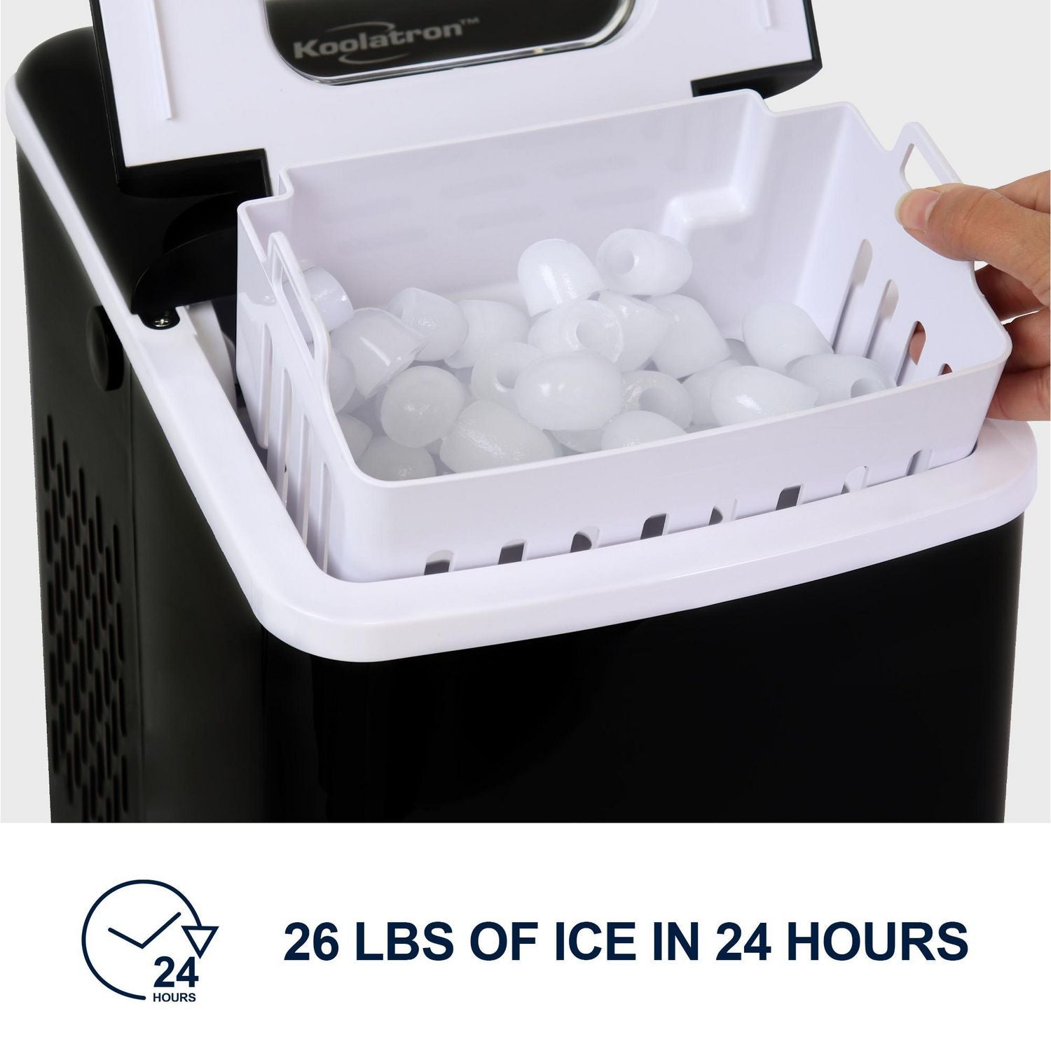 Koolatron KIM26 Compact Countertop Ice Maker - 90 Days Warranty