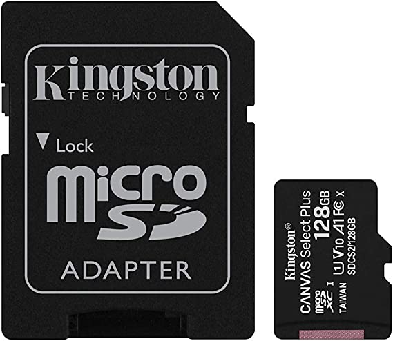 Kingston 128GB microSD Card Canvas 100R A1 C10  (SDCS2/128GBCR) | TechSpirit Inc.