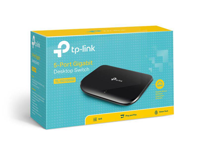 TP-Link TL-SG1005D 10/100/1000Mbps 5 Port Gigabit Desktop Switch | TechSpirit Inc.