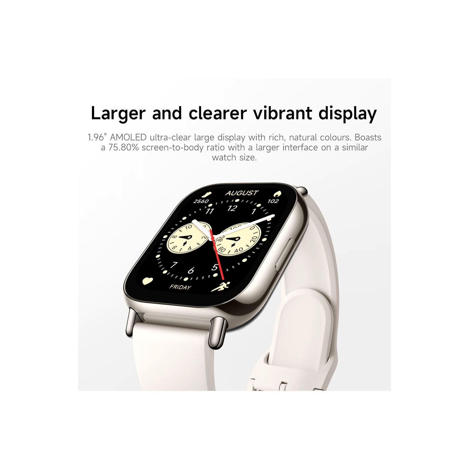 Xiaomi Redmi Watch 5 Lite Smartwatch, 1.96" AMOLED Display, 18-Day Battery, 150+ Sports Modes, 5ATM water resistance, Dual-mic Bluetooth calling, GNSS