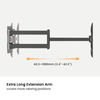 Brateck BT-LPA84-486XL Extra Long Arm Full-Motion TV Wall Mount – 43"-90" Panels (Max VESA 600x400, 60kg Capacity)