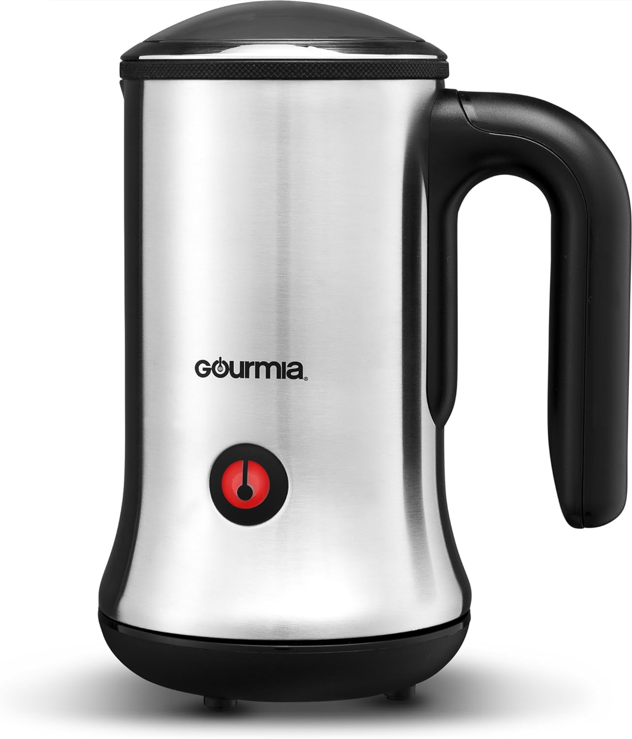 Gourmia Cordless Electric Milk Frother & Heater, Stainless Steel 3 Function Froth Maker for Lattes and Cappuccinos, and Milk Heater (Refurbished - 90 Days Warranty)
