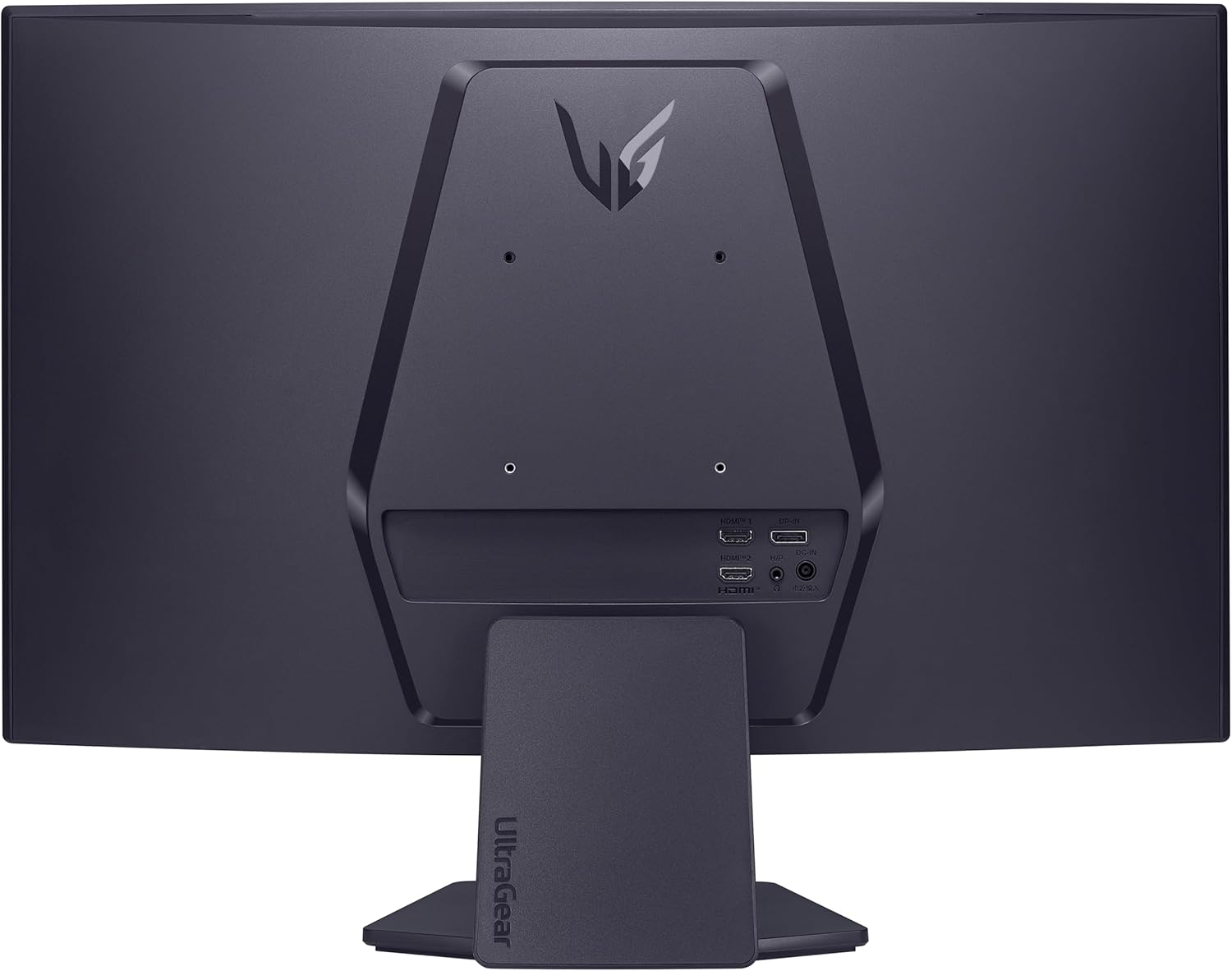 LG 27GS60QC-B Ultragear Curved Gaming Monitor 27-Inch QHD (2560x1440) 180Hz 1ms 1000R AMD FreeSync HDR10 HDMIx2 DisplayPort Borderless Design Black