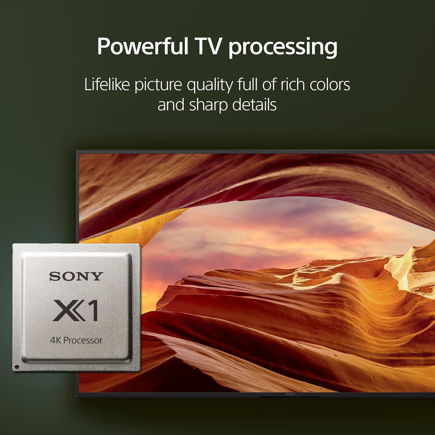 Sony 55" 4K UHD HDR LED Smart Google TV KD55X77L  - 2023 (Certified Refurbished-6 Months Warranty)
