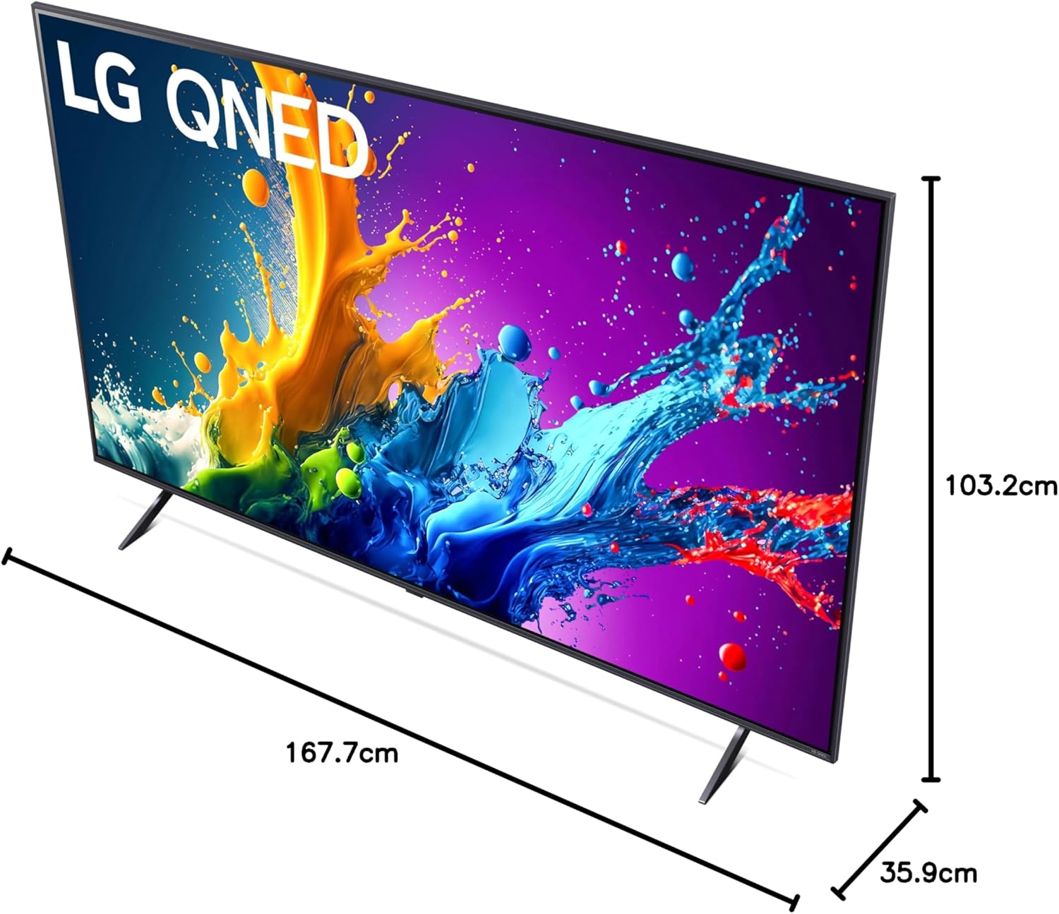 LG 75 Inch QNED80 (QLED + NanoCell) Quantum Dot NanoCell 4K Smart TV with Magic Remote 75QNED80TUC, 2024 (Certified Refurbished, 90 Days Warranty)