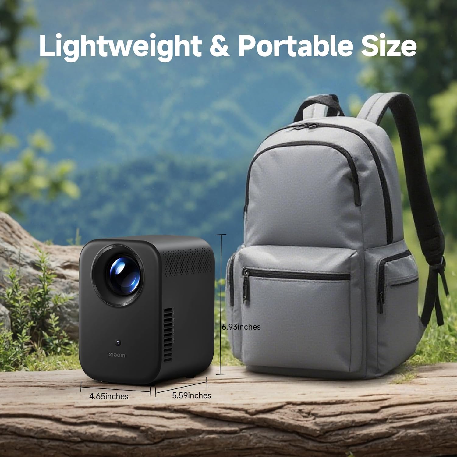 Xiaomi Smart Projector L1 Native 1080P Portable Projector Supports 4K Input，Android TV Auto Focus Keystone Bluetooth Outdoor Movie Projector for Camping Home Bedroom