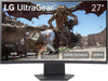 LG 27GS60QC-B Ultragear Curved Gaming Monitor 27-Inch QHD (2560x1440) 180Hz 1ms 1000R AMD FreeSync HDR10 HDMIx2 DisplayPort Borderless Design Black