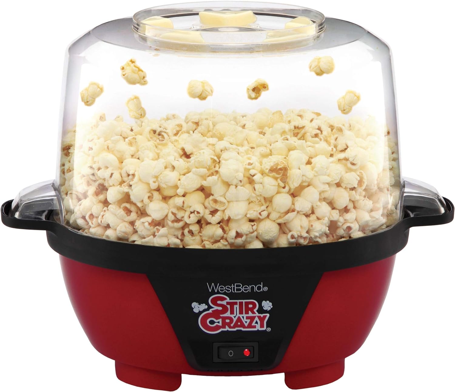 West Bend 82505 Stir Crazy Electric Hot Oil Popcorn Popper Machine 6-quart (90 Days Warranty)