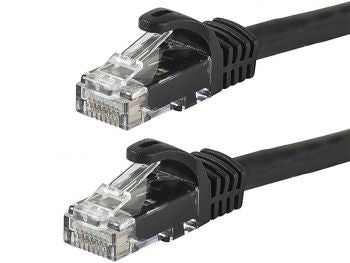 Speedex 25Ft RJ45 Cat5e 350MHZ Black Molded Patch Cable, Male to Male