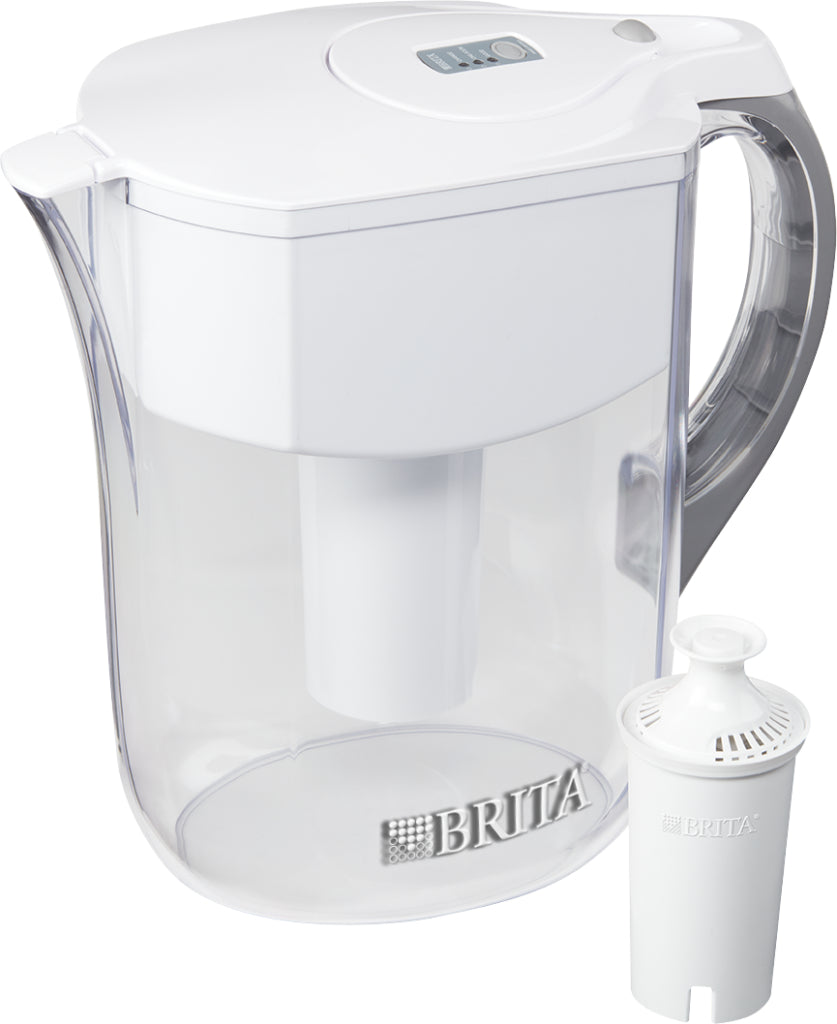 Brita Grand Water Filter Pitcher, with 1 Standard Filter, White, 10 Cup (New) | TechSpirit Inc.