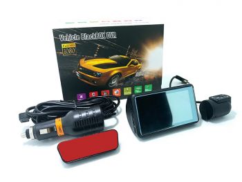 FHD 1080P Dual Camera Lens (Front + Inner) Dash camera with 3inch IPS display