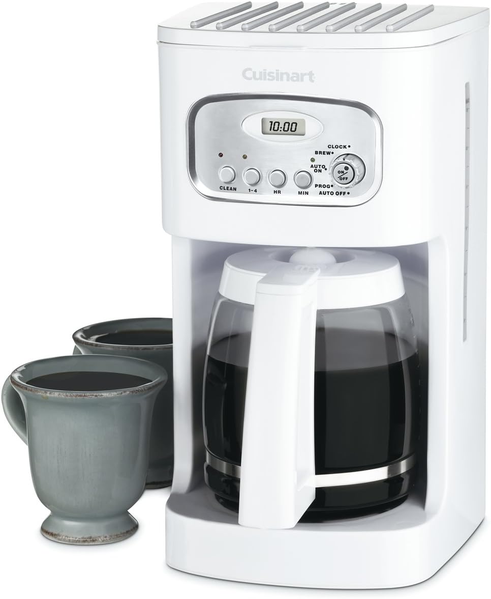 Cuisinart DCC-1100 12-Cup Classic Programmable Coffeemaker, White