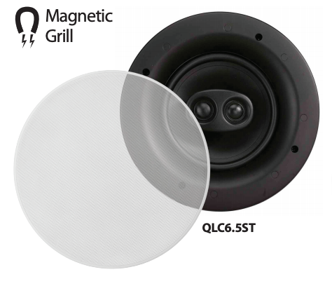 OMAGE QLC6.5ST Low Profile Stereo Ceiling Speakers with Magnetic Grill (EACH) | TechSpirit Inc.