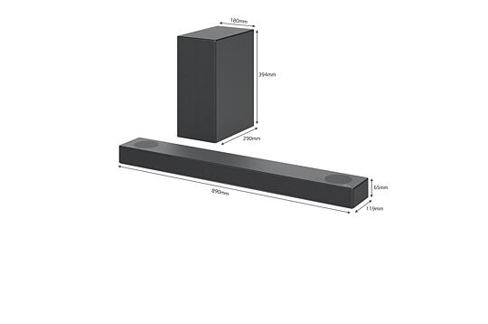 LG S75Q 3.1.2 Channel 380 Watts Sound Bar System with Dolby Atmos, (Certified Refurbished - 90 Days Warranty)