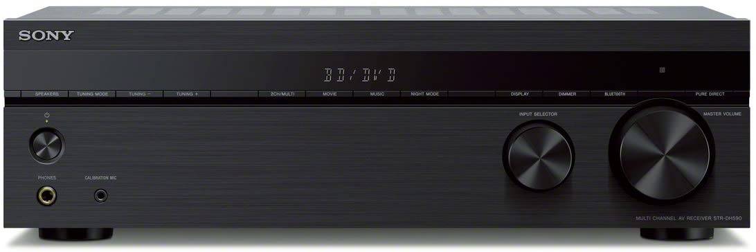 Sony STRDH590 5.2 Multi-Channel 4k HDR AV Receiver with Bluetooth (Certified Refurbished -90 Days Warranty) | TechSpirit Inc.