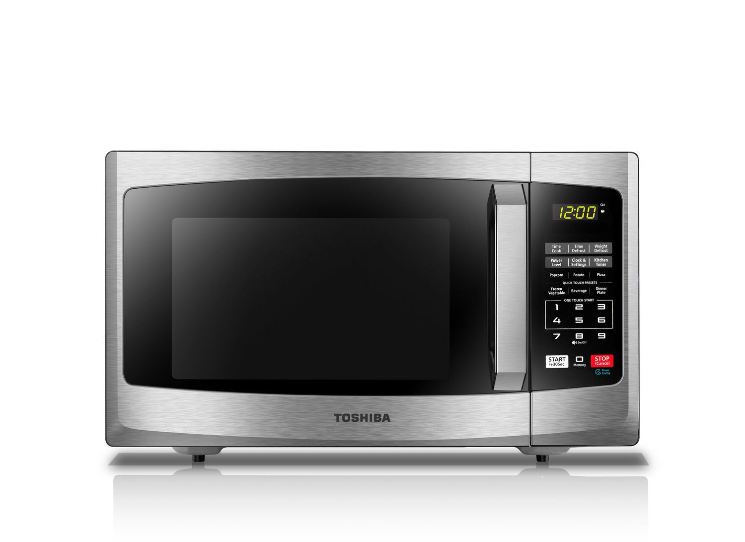 TOSHIBA EM25P (SS) 0.9cu. ft. Countertop Stainless Steel Microwave