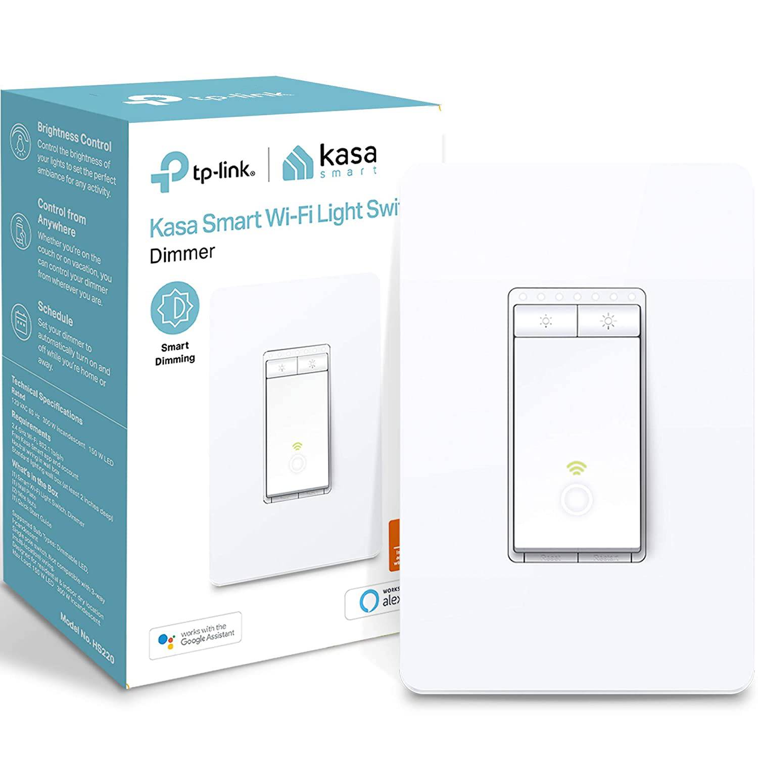 TP-Link HS220 Kasa Smart Wi-Fi Light Switch- Dimmer | TechSpirit Inc.