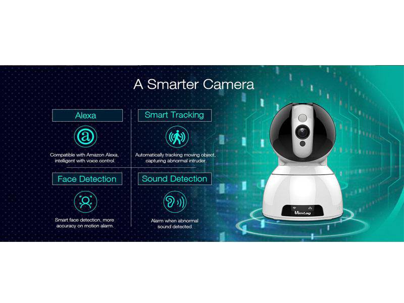 Vimtag P2P AI Smart Wireless Camera, 1080P Resolution, 2 Way Talk, Support 128GB MicroSD, and Cloud Storage | TechSpirit Inc.